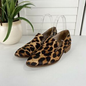 Madewell The‎ Orson Loafer in Leopard Print Calf Hair Slip On Shoes Size 6.5